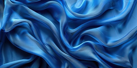 Obraz premium blue slik fabric 