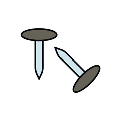 nails color line icon with white background vector stock illustration