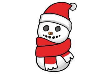 Cute snowman with Christmas Theme