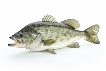 Bass Fish. Trophy Catch Largemouth Bass Fishing in Fresh Water