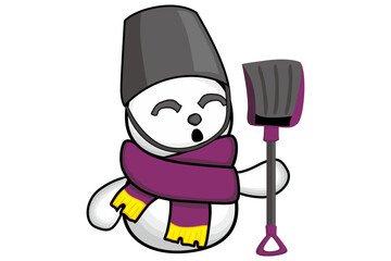 Cute snowman with Christmas Theme