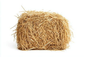 Obraz premium Isolated haystack in white background, Multipurpose used