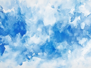Fototapeta premium a blue texture background of a watercolor painting brush