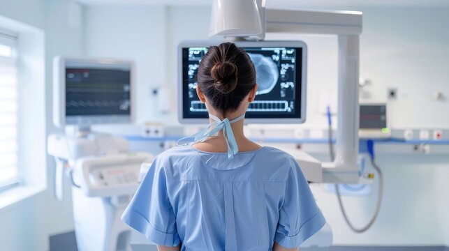 High-tech mammogram screening, early cancer detection, modern healthcare facility