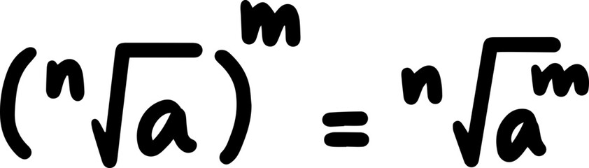 Obraz premium Roots Formulas Math Handwritten