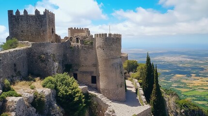 The medieval Erice Castle in Sicily