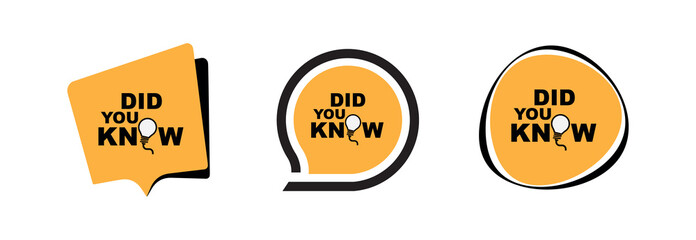 did you know sign on white background	