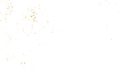 Doted and confetti golden glitter on transparent background. Shiny glittering dust. Gold glitter sparkle confetti that floats down falling. Vector illustration.