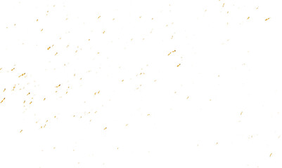 Golden glitter confetti falling down on transparent background. Vector illustration.
