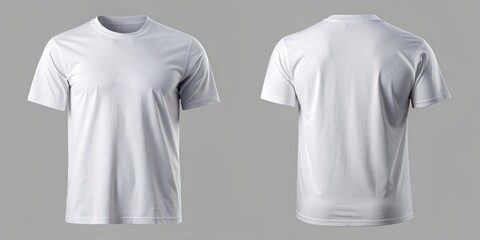 White T-Shirt Mockup - Front and Back View, T-shirt , Mockup , Design , Template