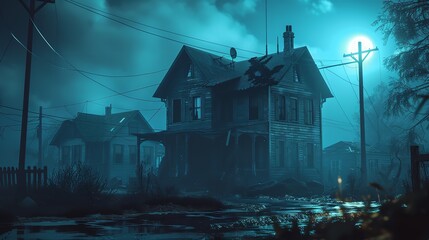 3D Illustration of a Halloween Concept Background of Red Smoke