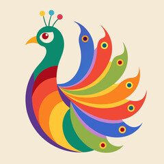 peacock feather vector illustration