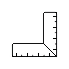 ruler line icon with white background vector stock illustration