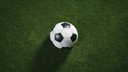 Overhead view of a clean, evenly cut green artificial grass surface. of the football field