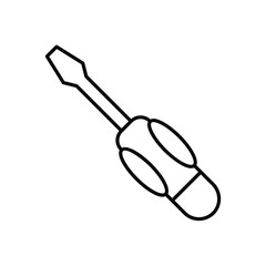 screwdriver line icon with white background vector stock illustration