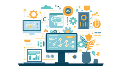 Continuous Integration and Deployment (CICD), CICD practices in web and software development with an image showing automated testing, integration design