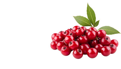 Red forest berries isolated PNG white background