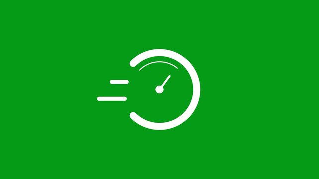 Kilometer symbol with high speed flat design. Vector 