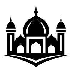 Islamic Mosque Logo Silhouette Vector art illustration