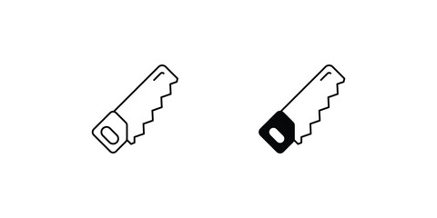 saw set icon with white background vector stock illustration