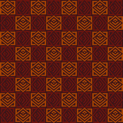 Brown and orange geometric pattern. Minimalist design on a dark background.