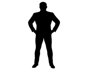 Vector Graphics of One Man Standing - Silhouette Artwork and Drawings