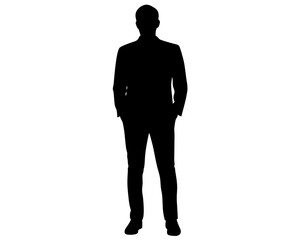 Vector Graphics of One Man Standing - Silhouette Artwork and Drawings