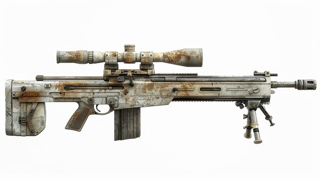 Barrett M82, 3D illustration, realistic, isolated on white background