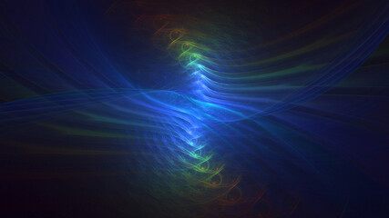 3D manual rendering abstract fractal light background. Its not AI Generatd illustration.