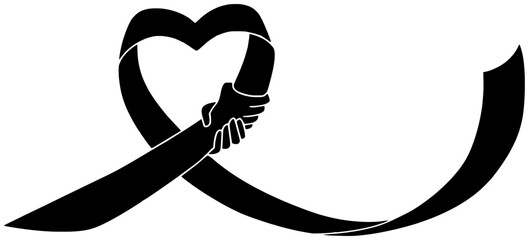 care illustration health silhouette awareness logo hope icon suicide outline support help charity tie cancer ribbon disease day survivor shape medicine heart love for vector graphic background