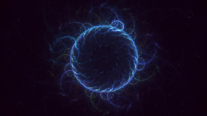 3D manual rendering abstract circle light background. Its not AI Generatd illustration.