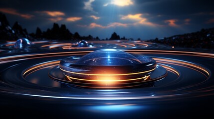 Futuristic abstract background with circular shapes