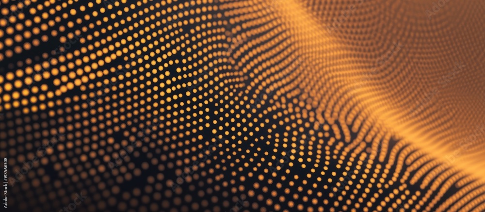 Poster gradient texture background featuring an abstract halftone pattern of brown dots
