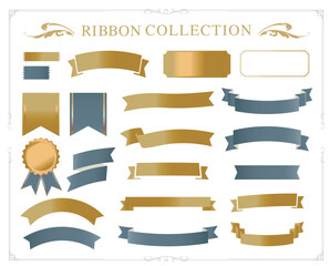 Ribbon illustration set