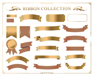 Ribbon illustration set