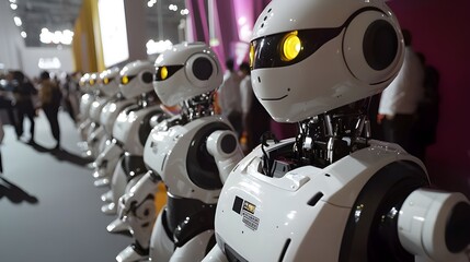 Fototapeta premium Humanoid Robots in Various Applications