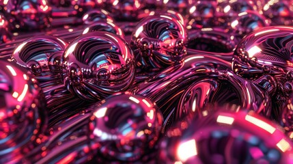  bright 3D random elements of metallic look