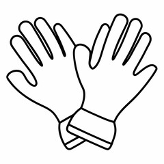 Cleaning gloves art vector illustration