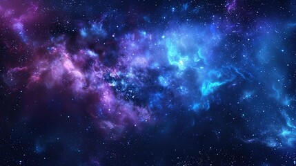 Fototapeta premium Cosmic Nebula with Stars and Glowing Gas