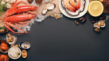 The Sophisticated Seafood Restaurant Menu Template of Elegantly Showcase Your Oceanic Delights. Perfect for seafood restaurants, beachside cafes, seafood festivals, and culinary events.