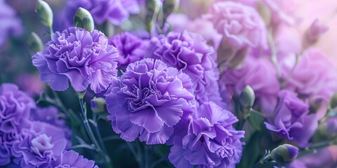 Obraz premium beautiful purple carnations