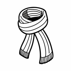 Coloring page scarf hand drawing art vector illustration