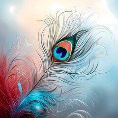 Obraz premium Opulent Peacock Feather Design