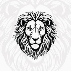 Obraz premium Lion Head logo Silhouette vector