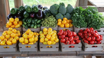 Colorful fresh vegetables from farmers, selected for quality, emphasizing the importance of local and seasonal ingredients.