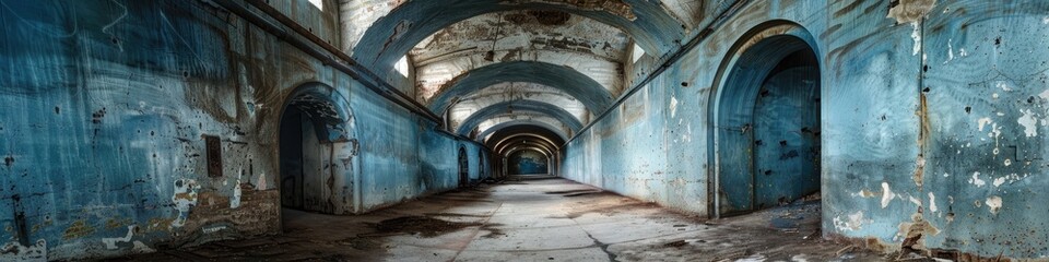 Obraz premium Abandoned subterranean military fortresses in the former Soviet Union