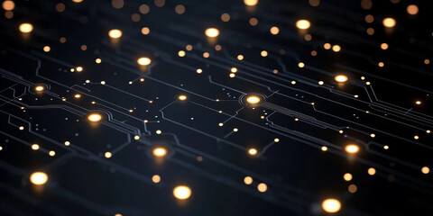 Obraz premium Abstract digital data streams on a dark blue background, conveying the concept of big data and cloud technology