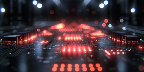 Obraz premium Abstract digital data streams on a dark blue background, conveying the concept of big data and cloud technology