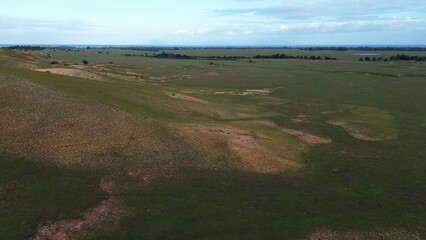 Aerial view, natural panorama of the savanna hills which are also known as Pajjongan hills in...