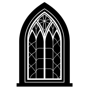 recommend clip art: Gothic window  art vector illustration